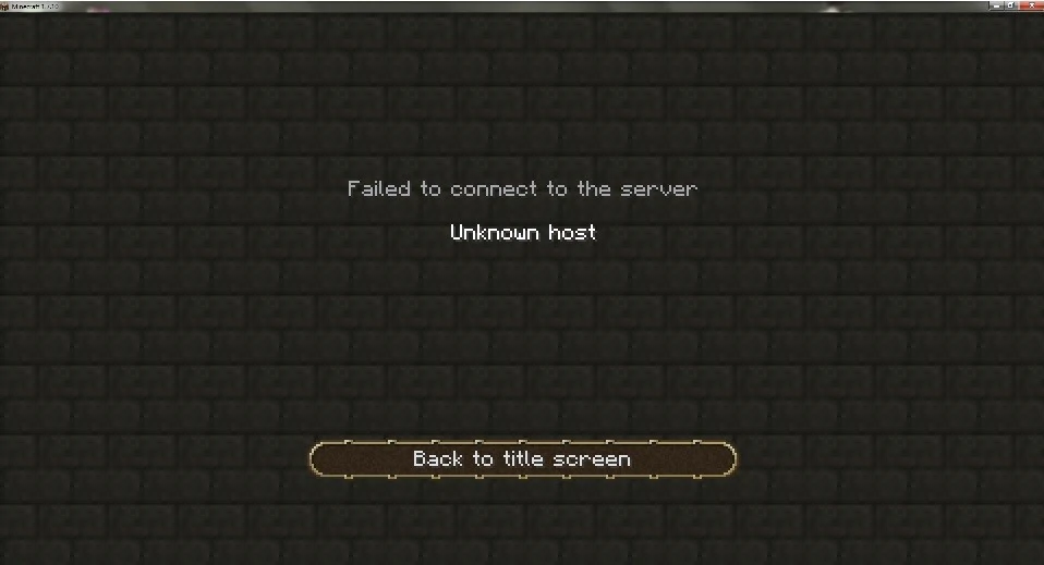 Майнкрафт ошибка cant resolve hostname