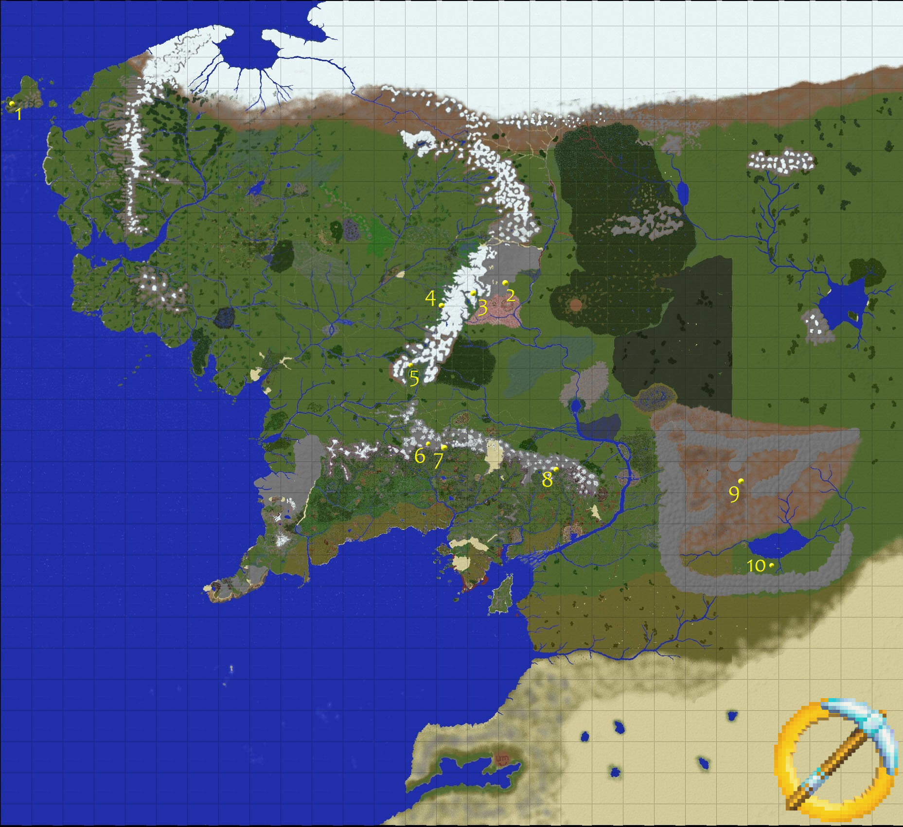 minecraft map of middle earth