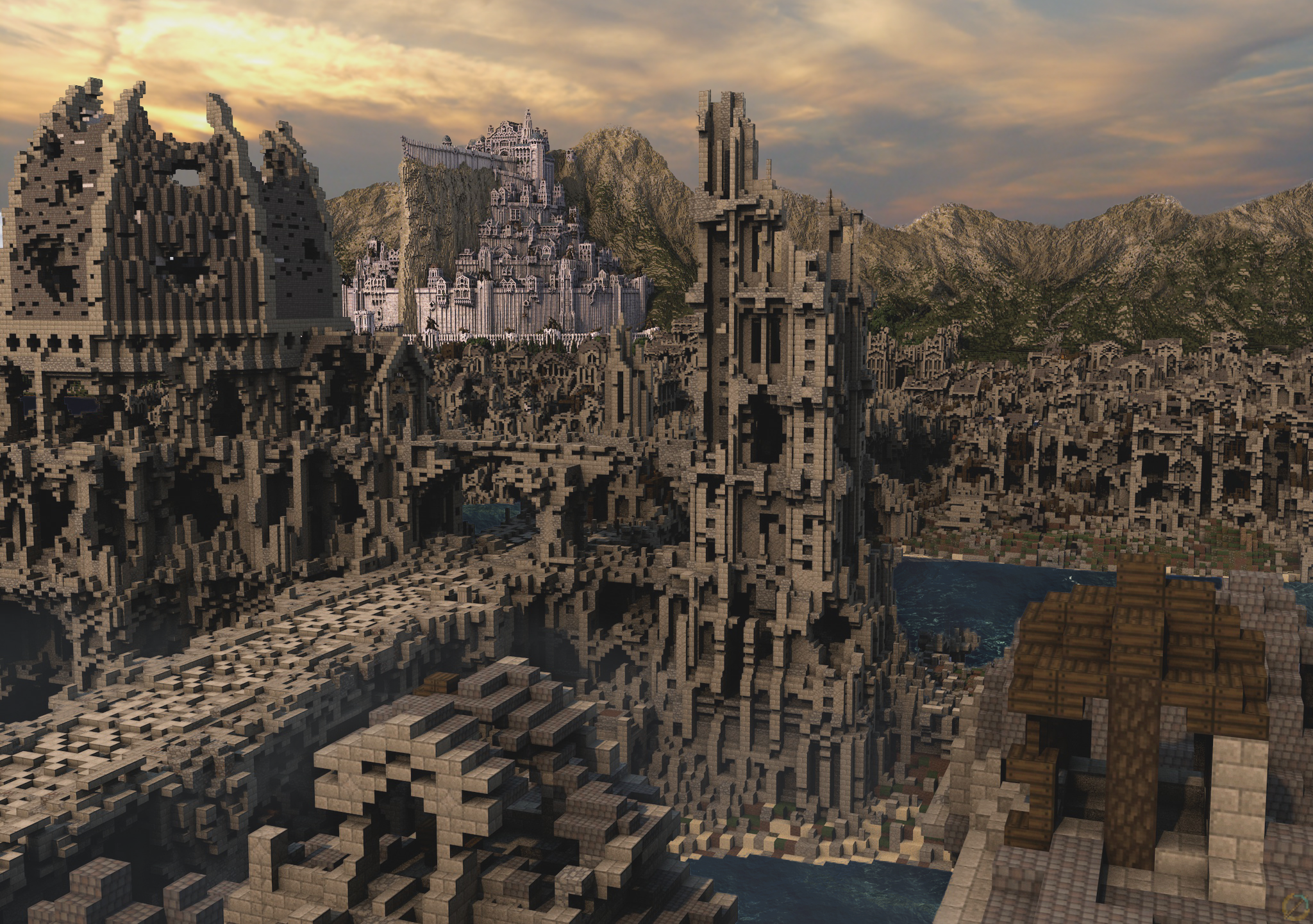 Minecraft: Minas Tirith Angle #2 by AlphaRain-Official on DeviantArt