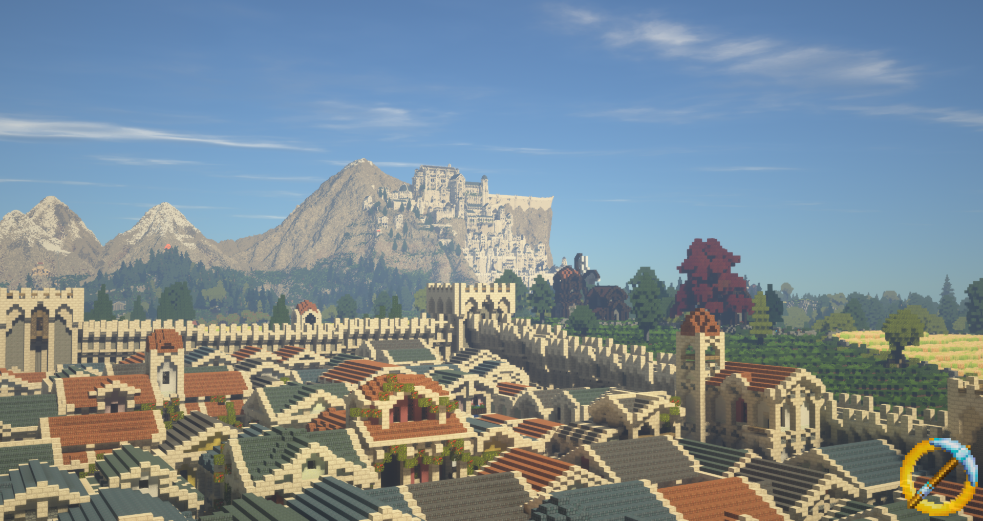 Minas Tirith full shot  Minecraft Middle Earth