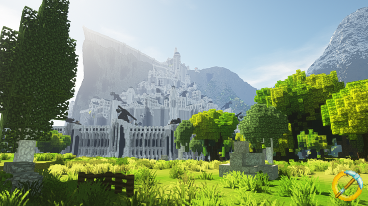MinecraftMiddleEarth on X: Description:Does Minas Tirith ever get old?  Like for no, RT for no ;) Screenshot by Ginger #minastirith #lotr #minecraft  #mcme #Tolkien  / X
