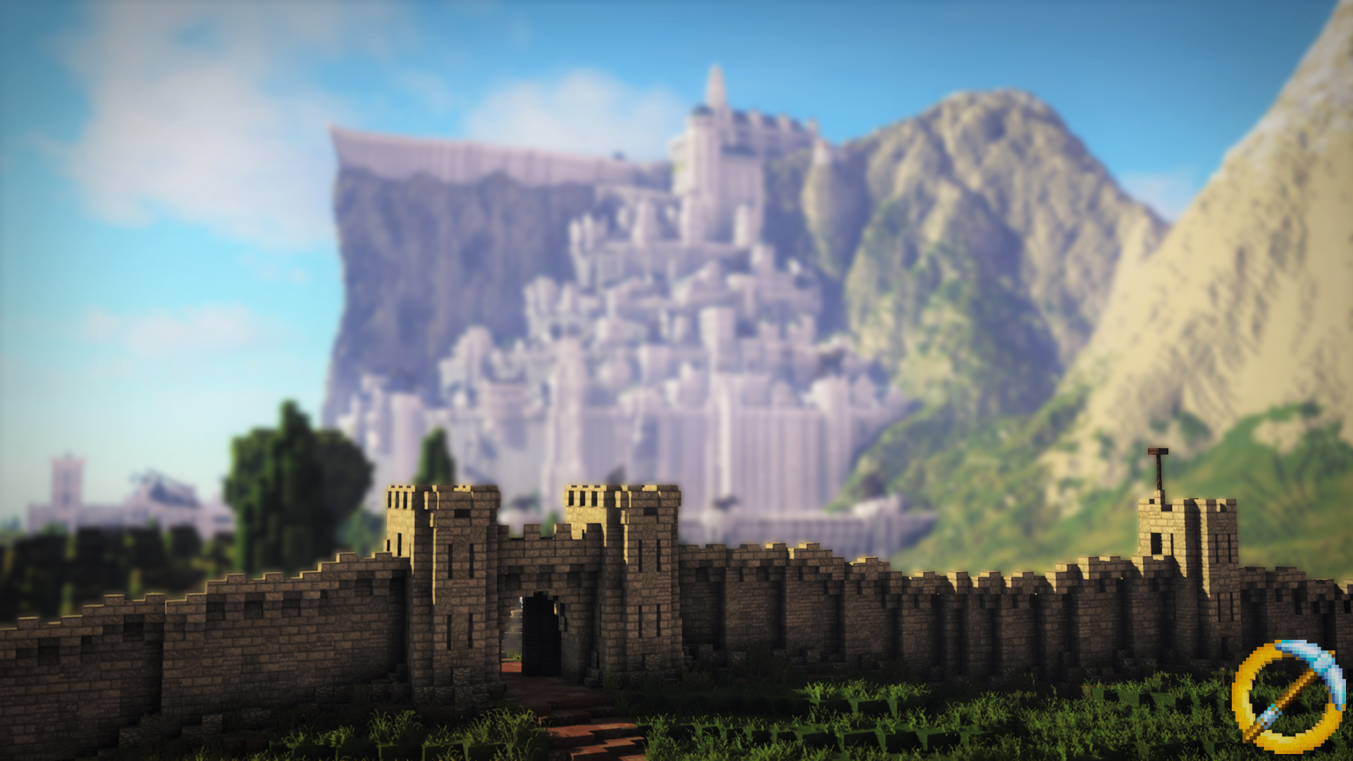 MinecraftMiddleEarth on X: Description:Does Minas Tirith ever get old?  Like for no, RT for no ;) Screenshot by Ginger #minastirith #lotr #minecraft  #mcme #Tolkien  / X