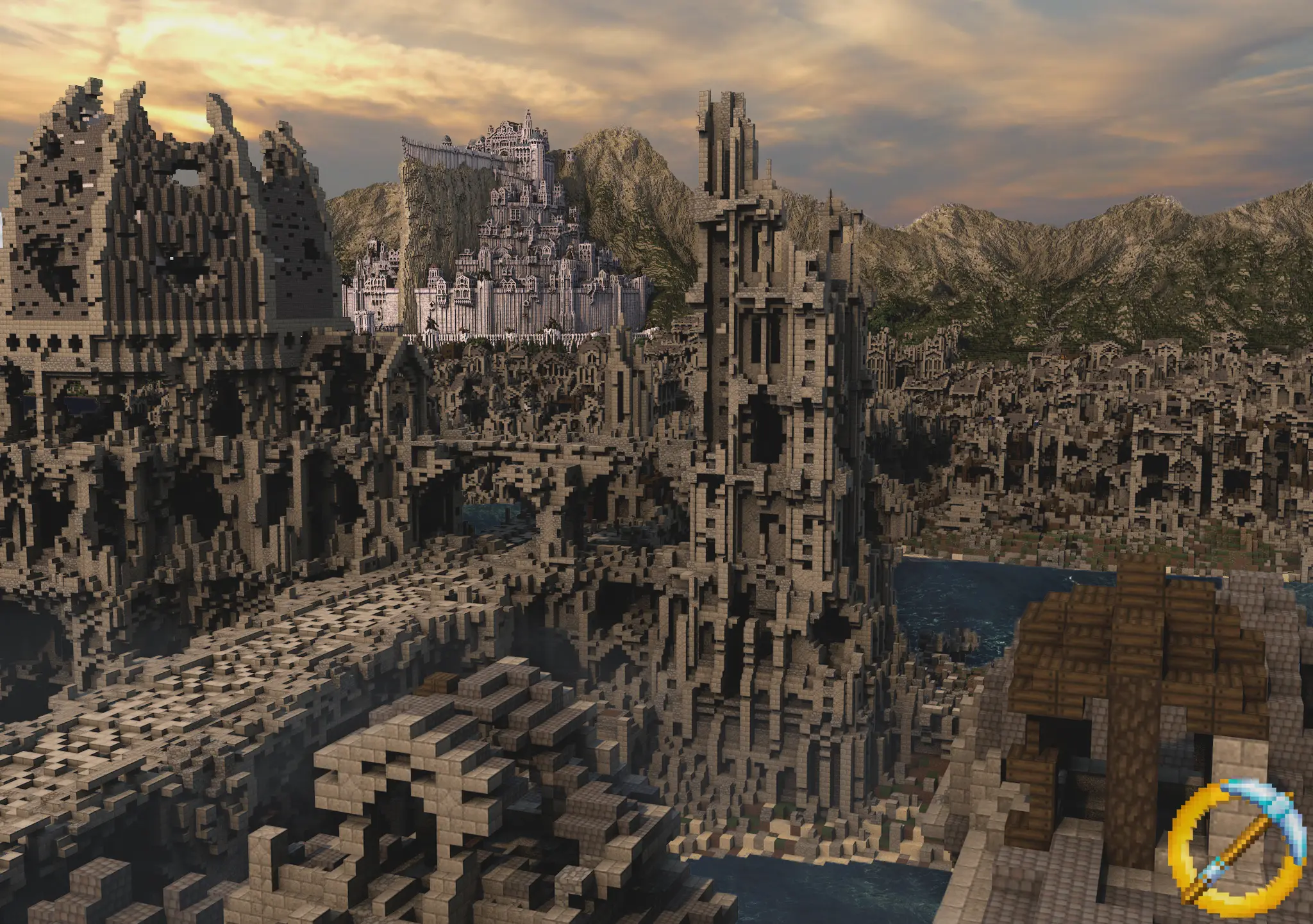 Minas Tirith Full Scale (Lord of the Rings) Minecraft Map