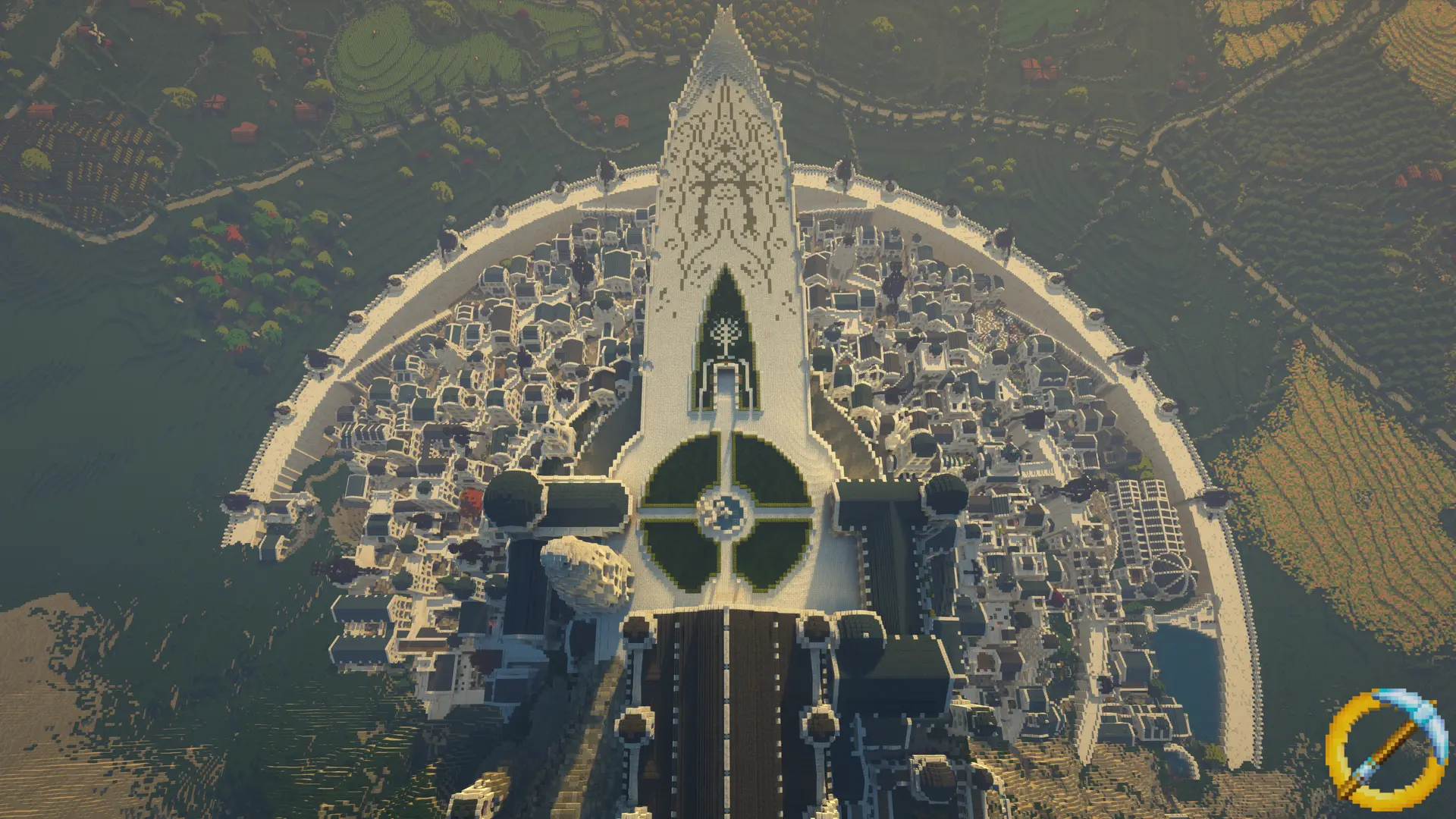 Minecraft : la ville de Minas Tirith du Seigneur des Anneaux sublimée par  le RTX